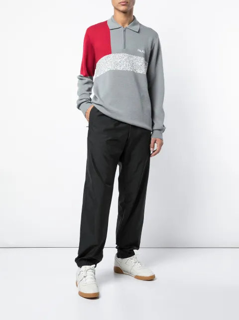 Palace colour-block zipped jumper