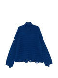 MM6 Maison Margiela distressed ribbed-knit sweater