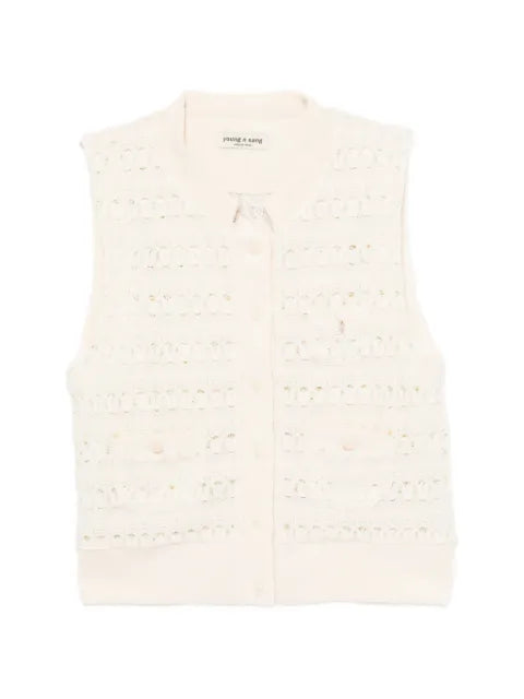 YOUNG N SANG button-up sleeveless cardigan