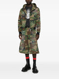 THUG CLUB camouflage-print skull-print hooded jacket