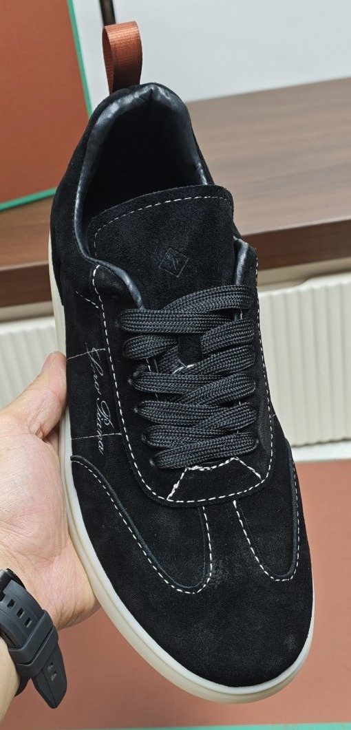 Loro Piana Black Low-Top Sneakers